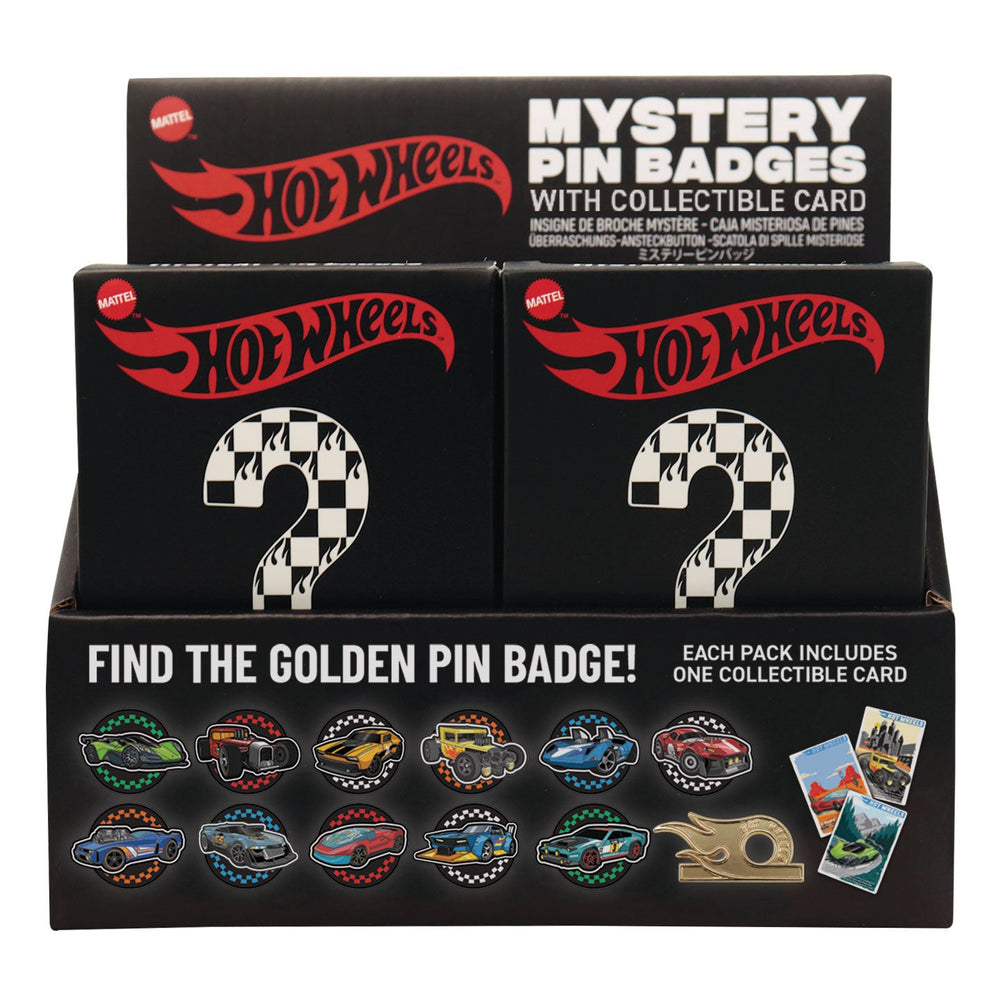 Display de 12 blind boxes Hot Wheels - pin’s mystère