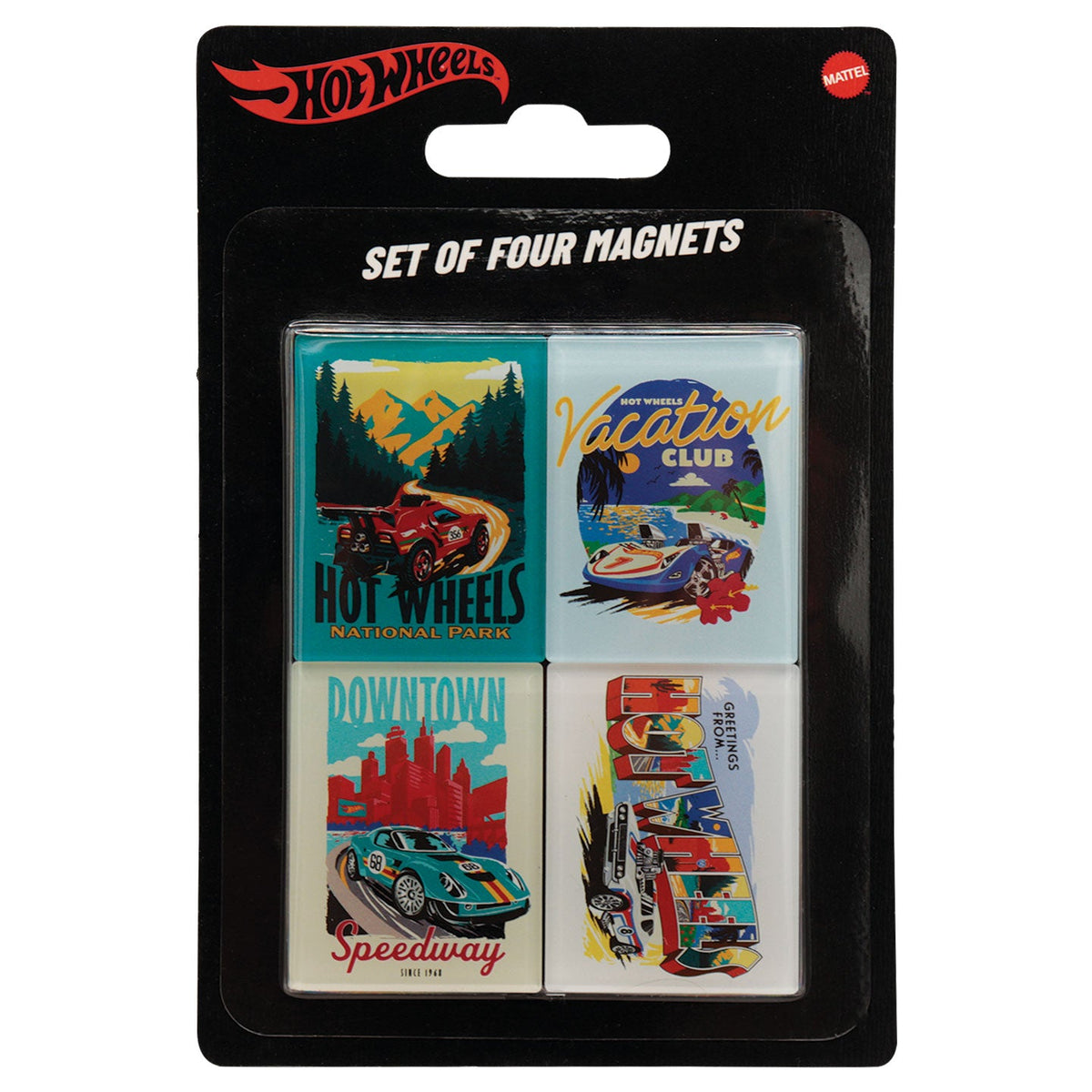 Set of 4 Hot Wheels Magnets - Iconic Locations