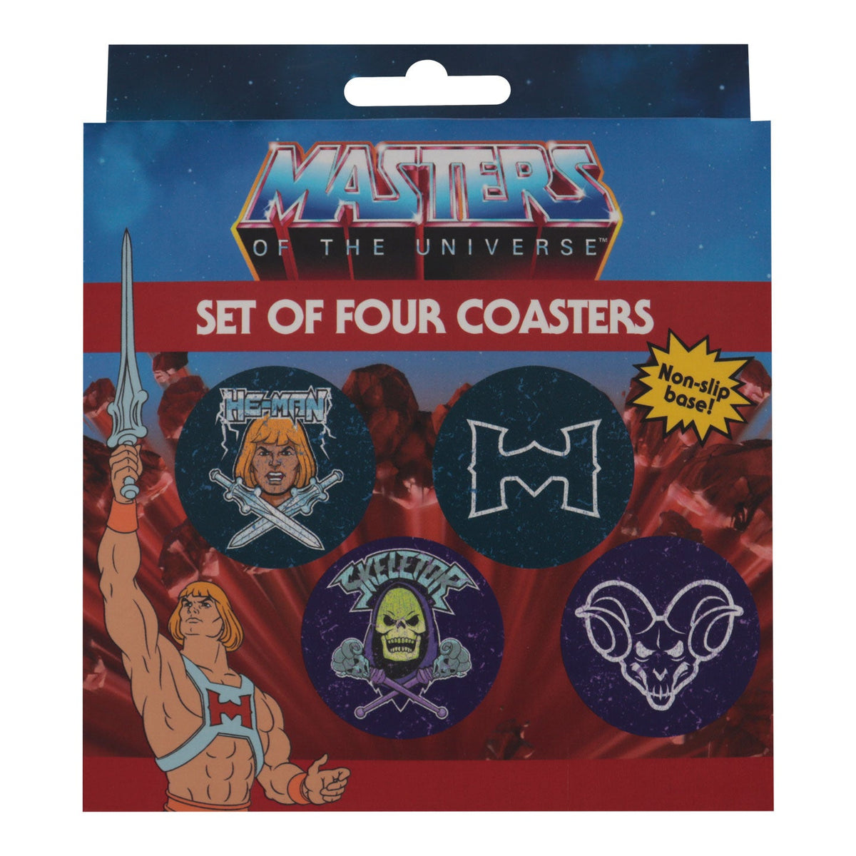 Set of 4 Masters of the Universe Printed Metal Coasters