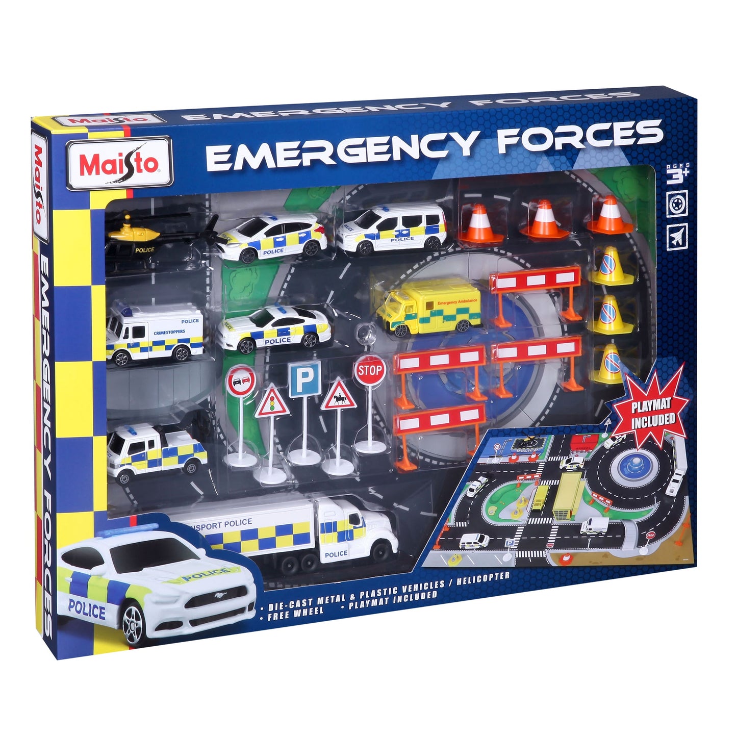 Fresh Metal Emergency Force Play Set with Playmat