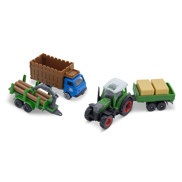 MINI MACHINES DE TRAVAIL - PACK DE 4 TRACTEURS FENDT