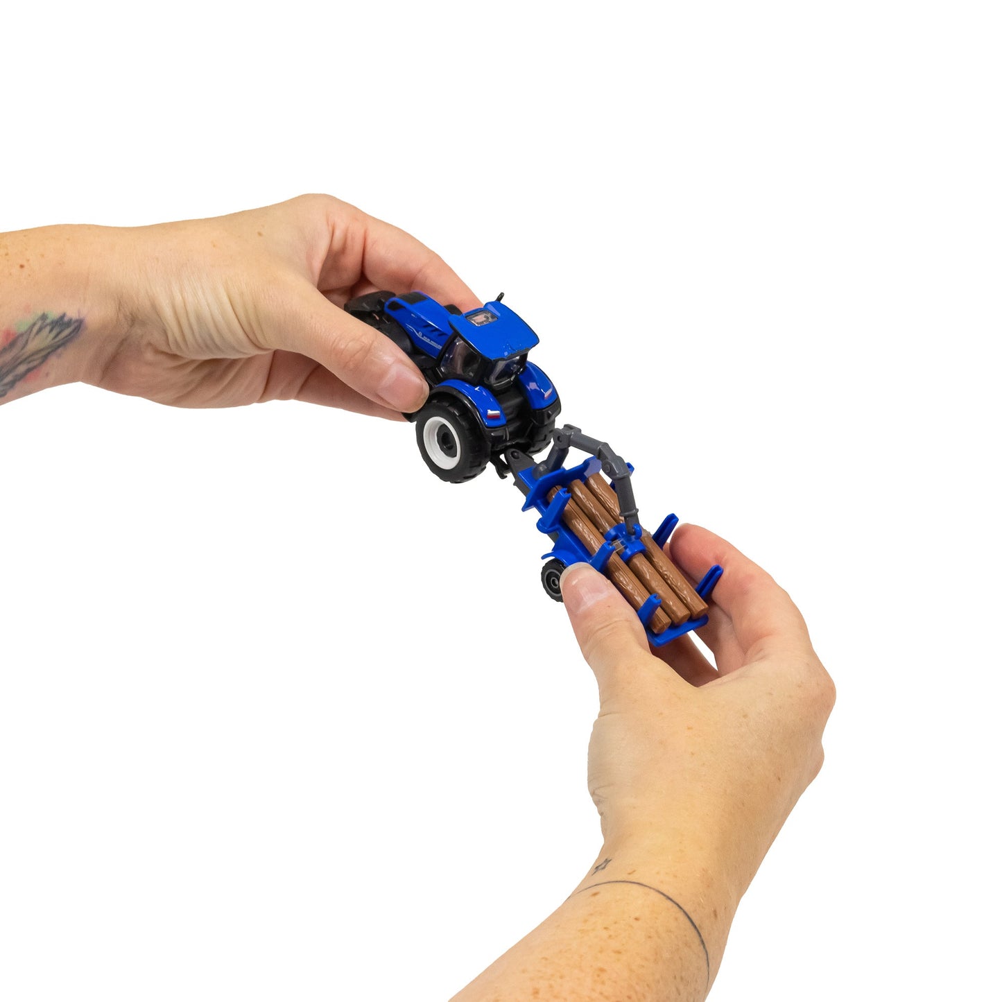 MINI CONSTRUCTION VEHICLES - PACK OF 4 NEW HOLLAND TRACTORS