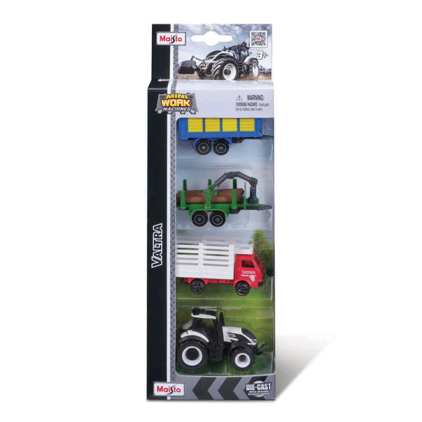 MINI-ENGINS DE TRAVAIL - LOT DE 4 TRACTEURS. VALTRA