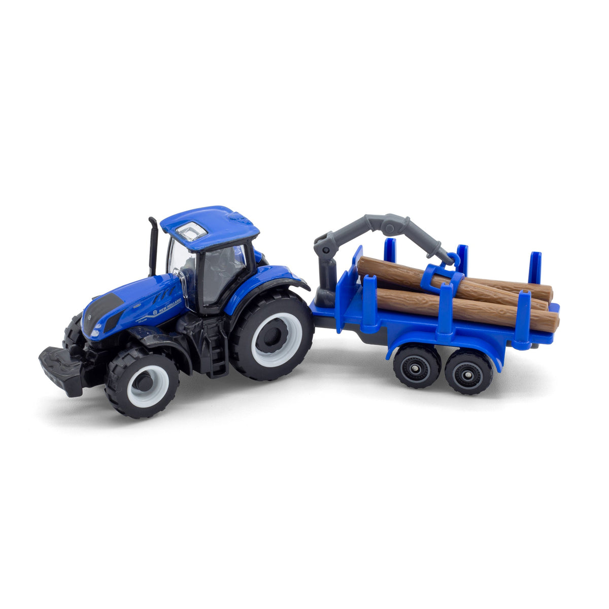MINI CONSTRUCTION MACHINES - NEW HOLLAND 3" TRACTOR WITH TRAILER