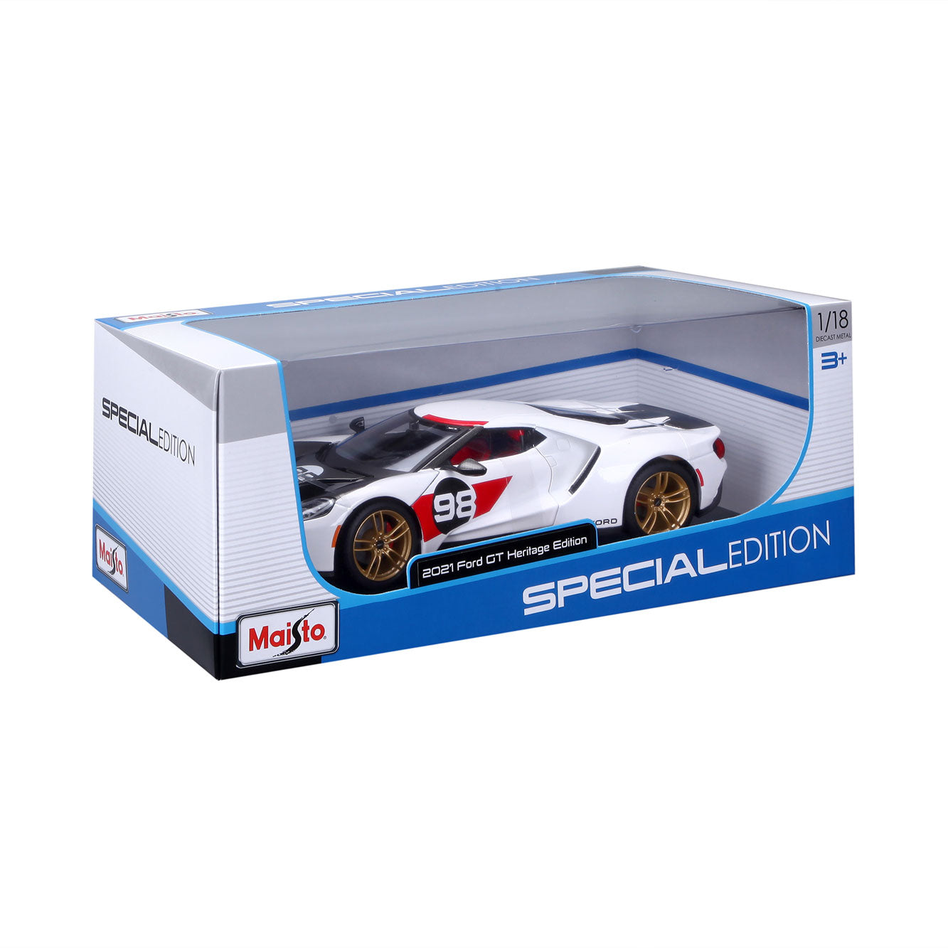 1:18 2021 FORD GT HERITAGE EDITION
