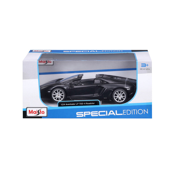 LAMBORGHINI AVENTADOR ROADSTER MATTE BLACK 1:24