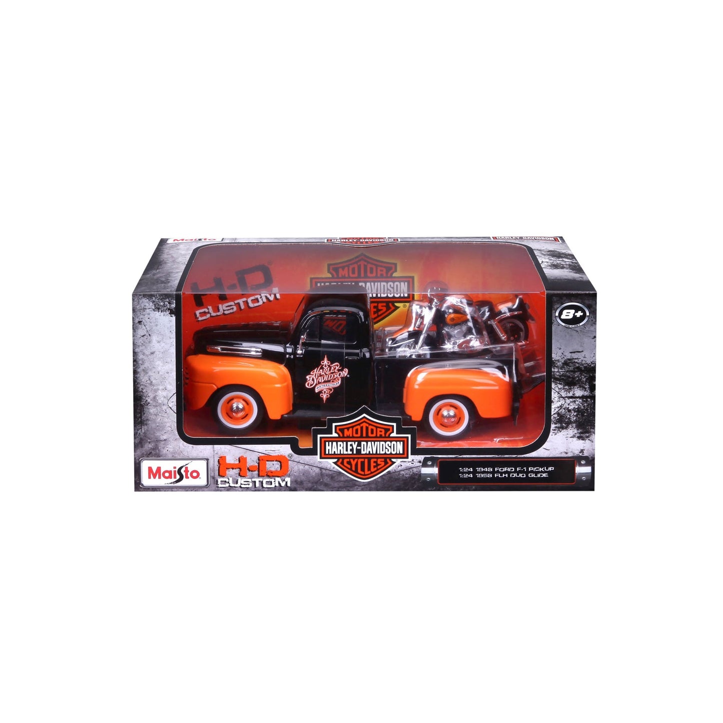 1:24 HARLEY DAVIDSON 1958 FORD F-1 PICKUP WITH 1958 FLH DUO GLIDE