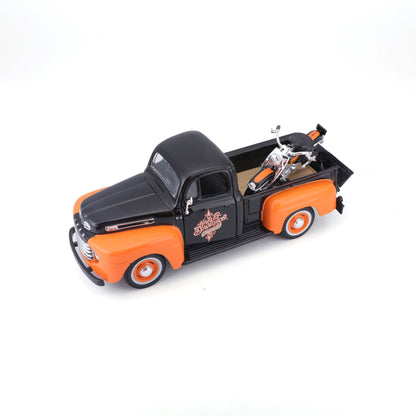 1:24 HARLEY DAVIDSON 1958 FORD F-1 PICKUP WITH 1958 FLH DUO GLIDE