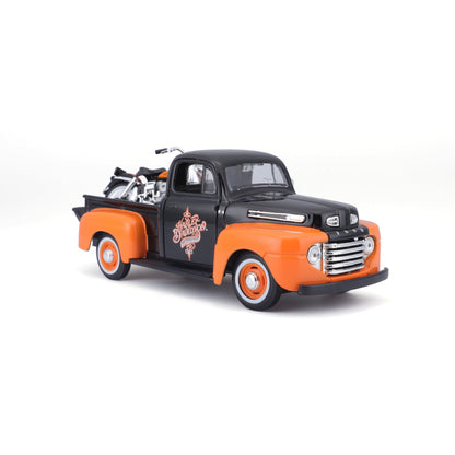 1:24 HARLEY DAVIDSON 1958 FORD F-1 PICKUP WITH 1958 FLH DUO GLIDE