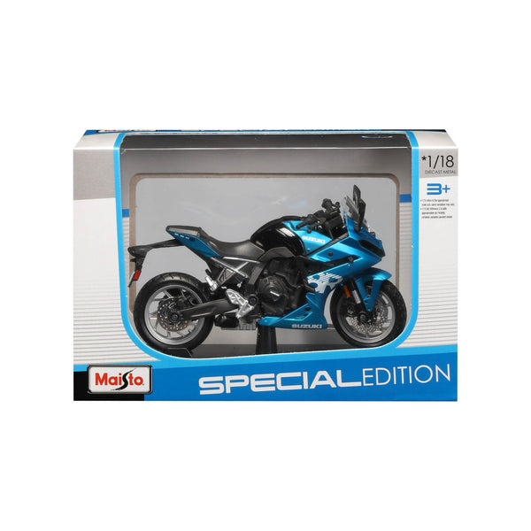 1:18 SCALE 18-PIECE SUZUKI GSX-8R MOTORCYCLE DISPLAY
