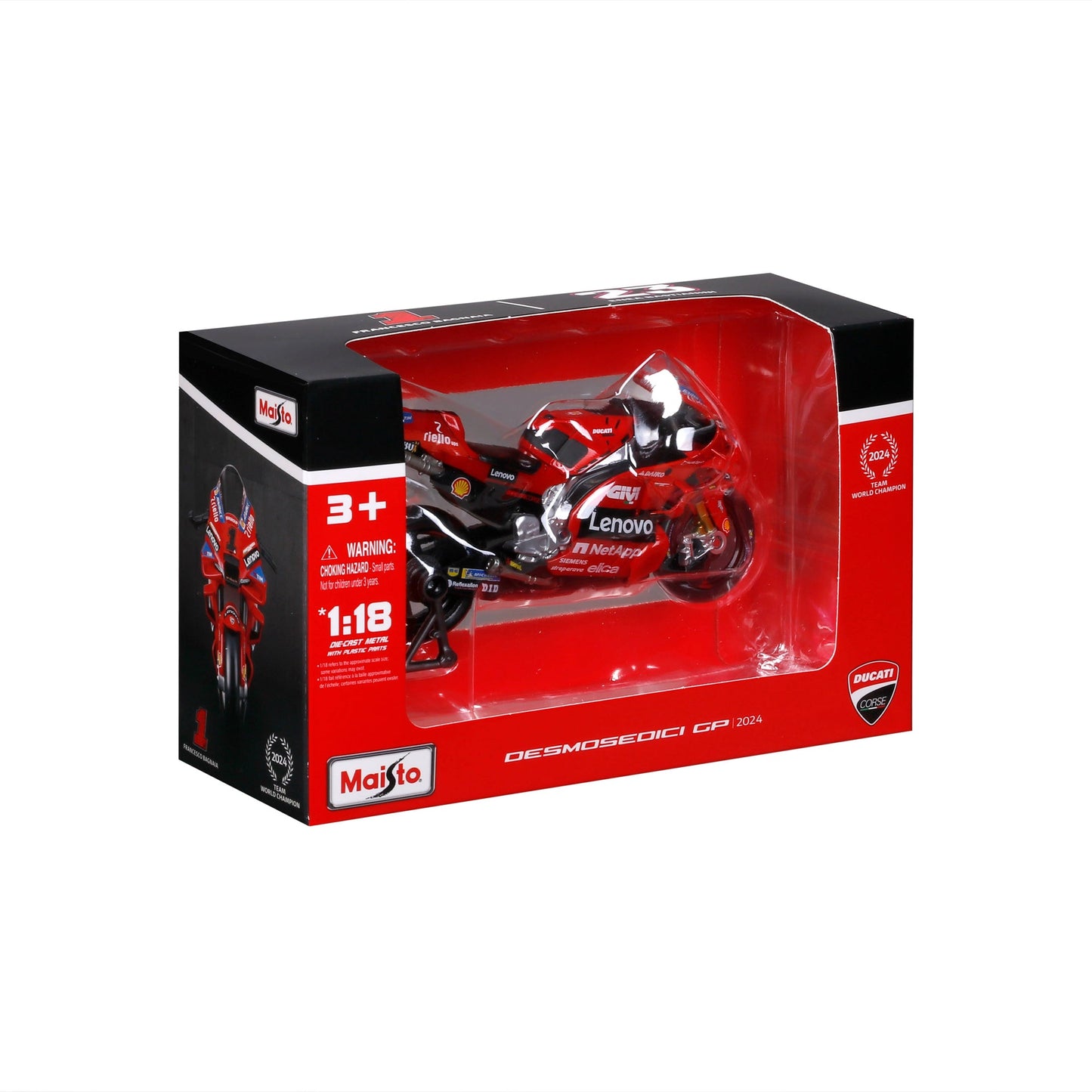 1:18 MOTO 2024 DUCATI LENOVO GP RACING (#23 BASTIANINI)
