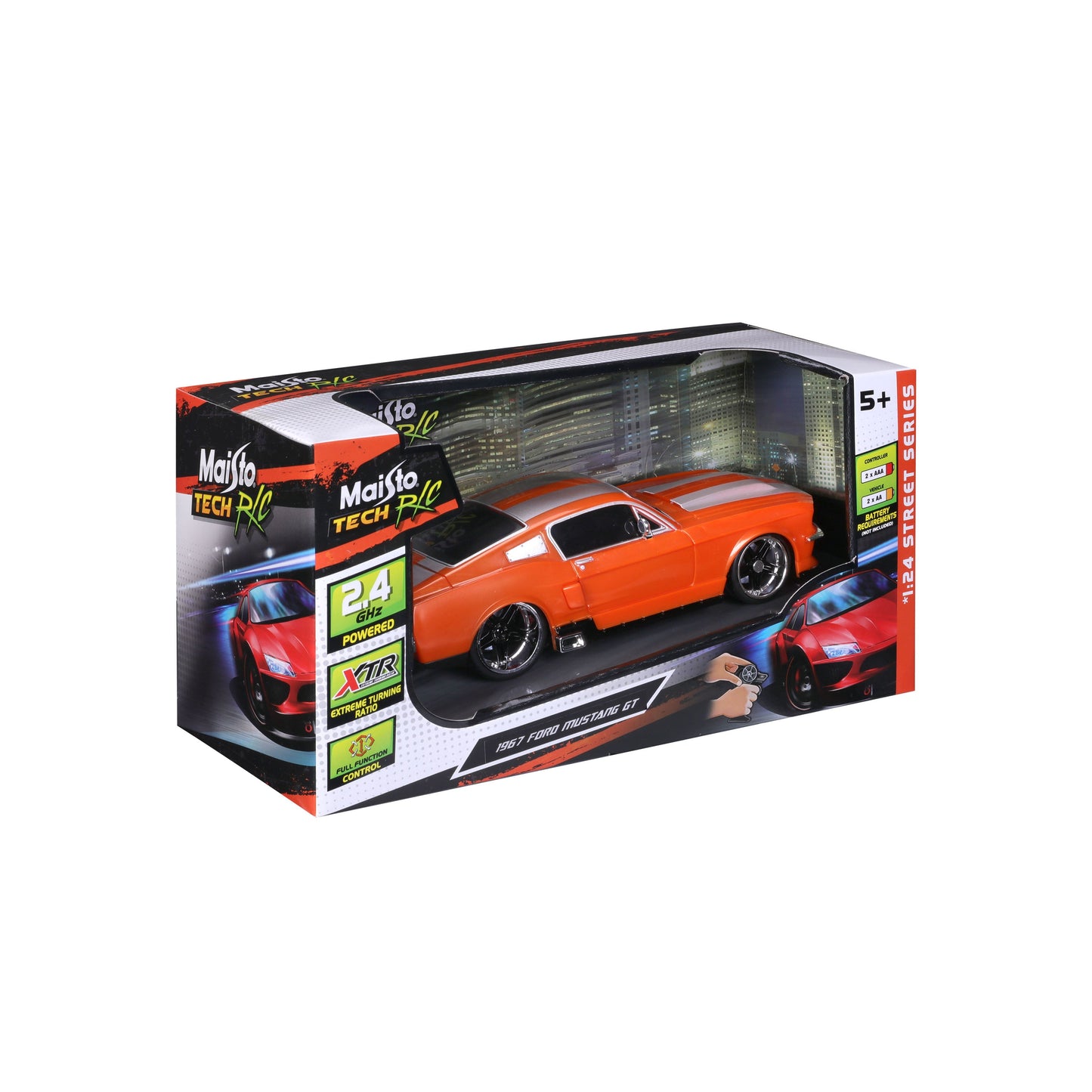 FORD MUSTANG GT 1967 1:24 Scale 2.4 GHz Remote Control Car