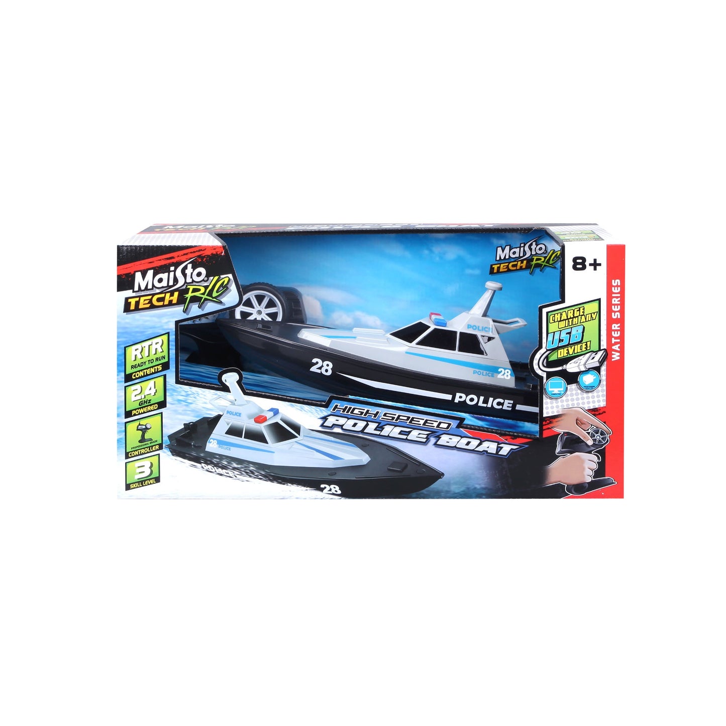 BATEAU DE POLICE RC 2,4 GHz