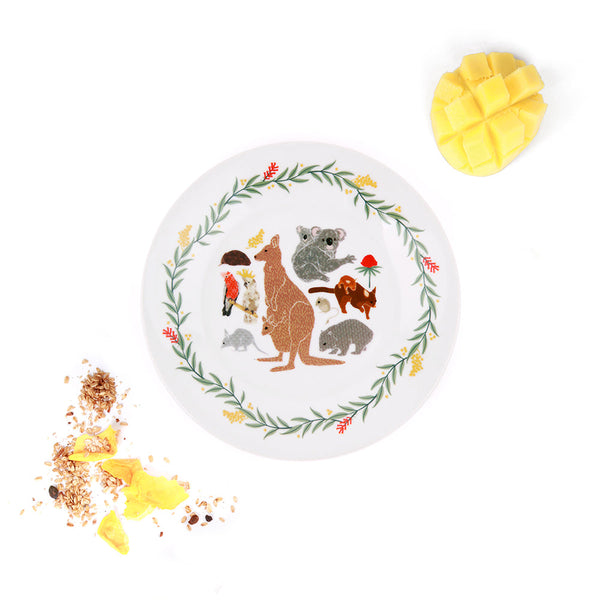Australiana Porcelain Plate with Suction Cup