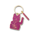 Lucky-Cat-Schlüsselanhänger Violett