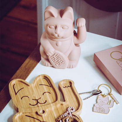 porte cles chat chanceux rose donkey