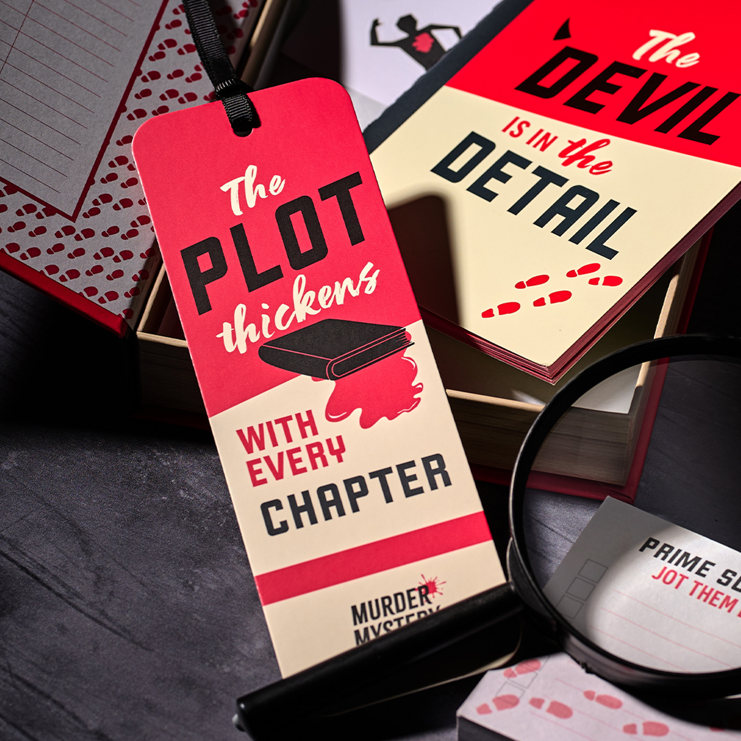 Murder Mystery Club Paper Bookmark