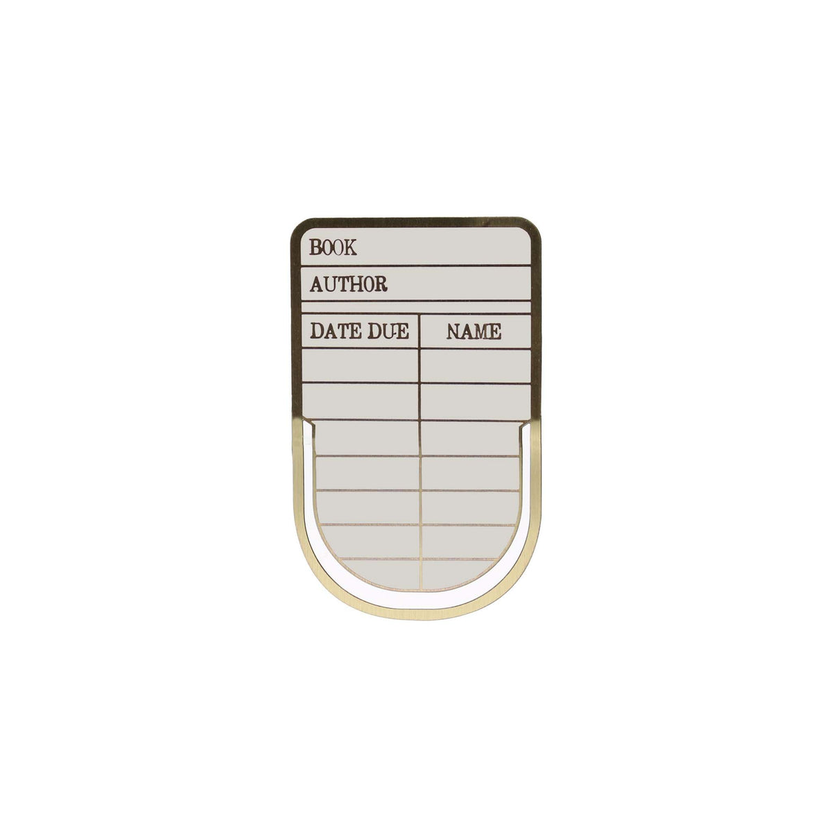 Pulteney Press Library card metal bookmark