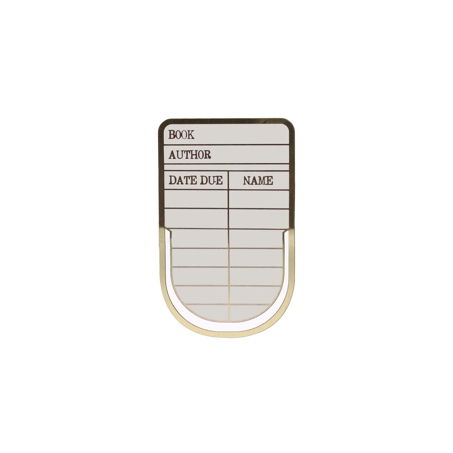 Pulteney Press Library card metal bookmark