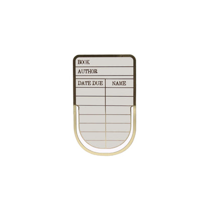 Pulteney Press Library card metal bookmark