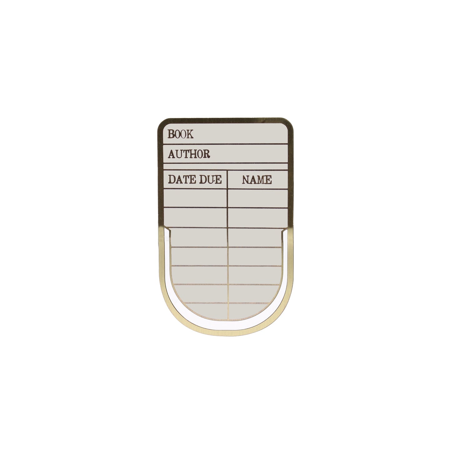 Pulteney Press Library card metal bookmark