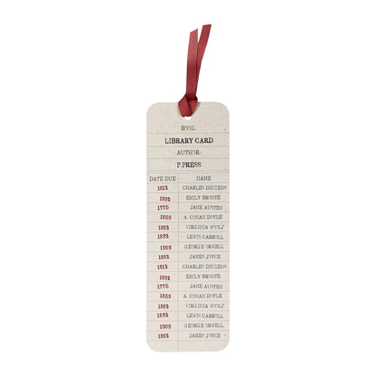 Pulteney Press Library Card Paper Bookmark