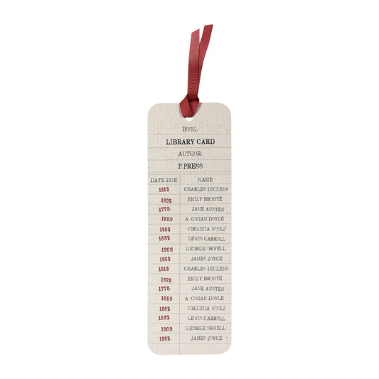 Pulteney Press Library Card Paper Bookmark