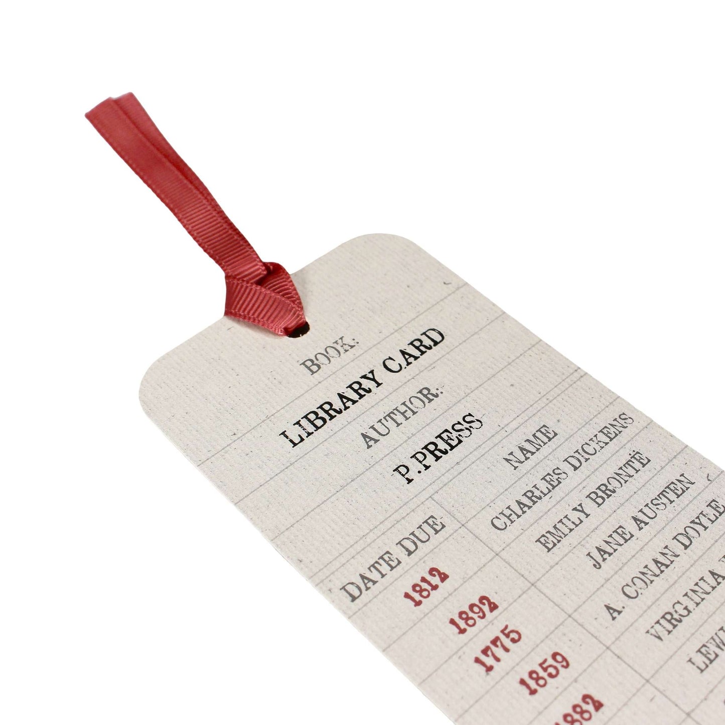 Pulteney Press Library Card Paper Bookmark