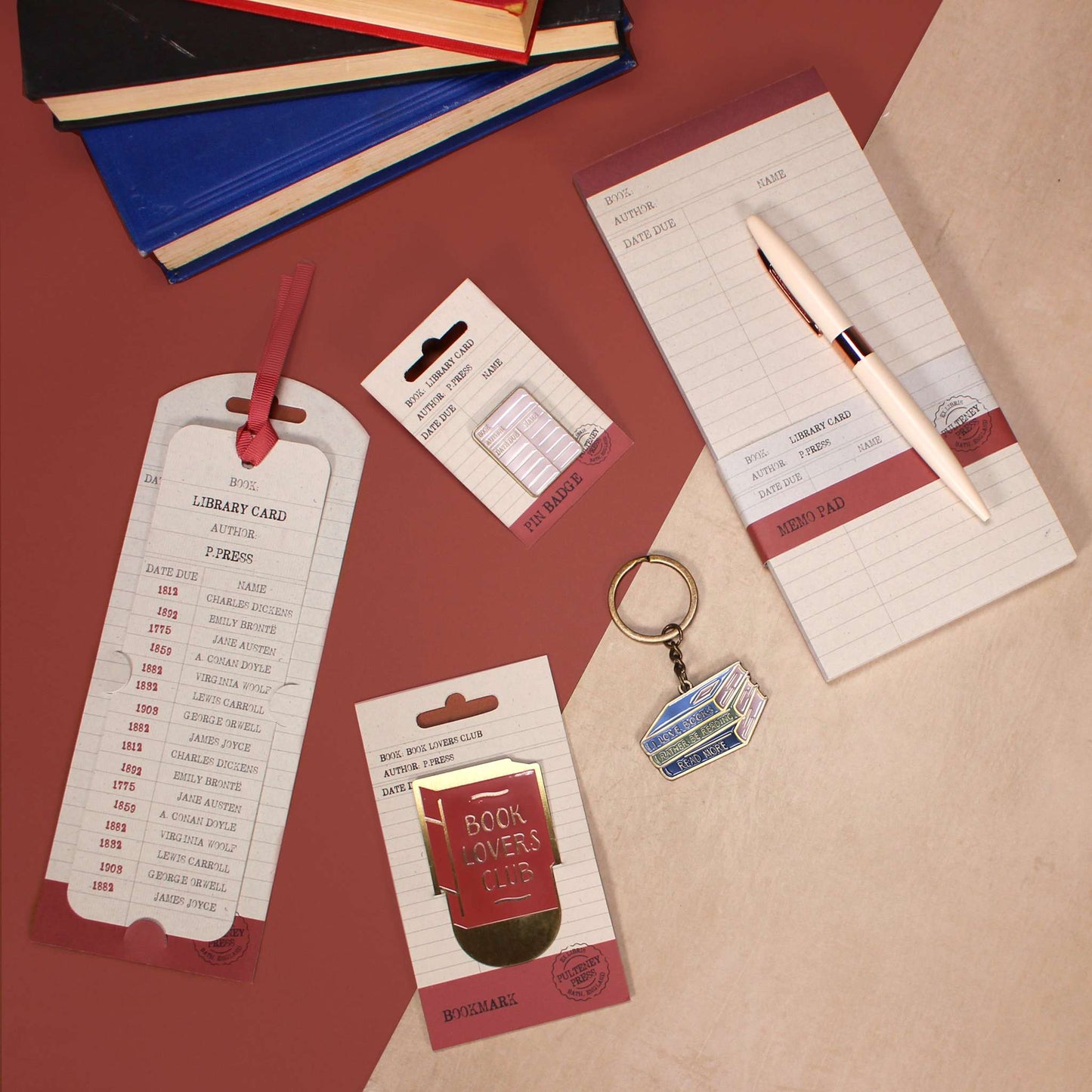 Pulteney Press Library Card Paper Bookmark
