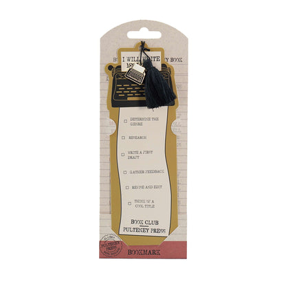 Bookmark with Charm and Tassel I Will Write My Book
