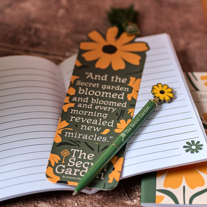 The Secret Garden Bookmark with charm and tassel