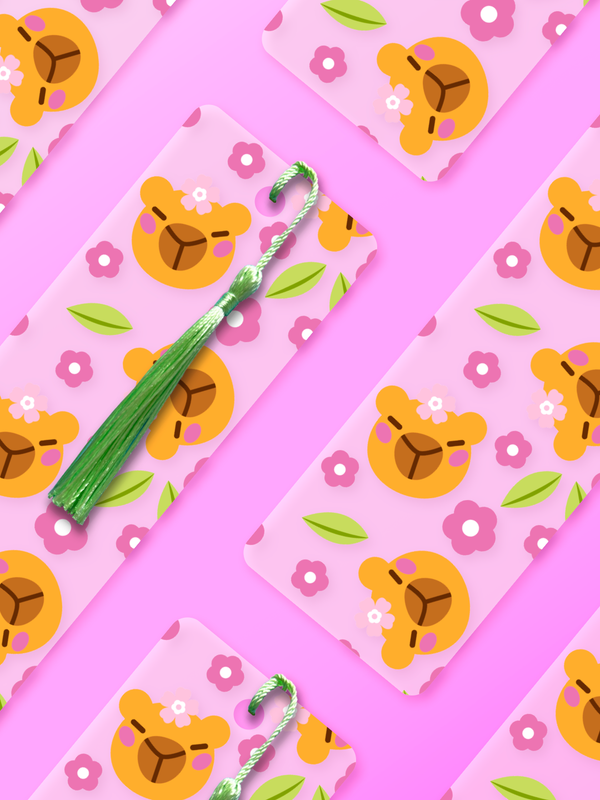 Tête capybara sakura | Marque-Page acrylique — vue 2