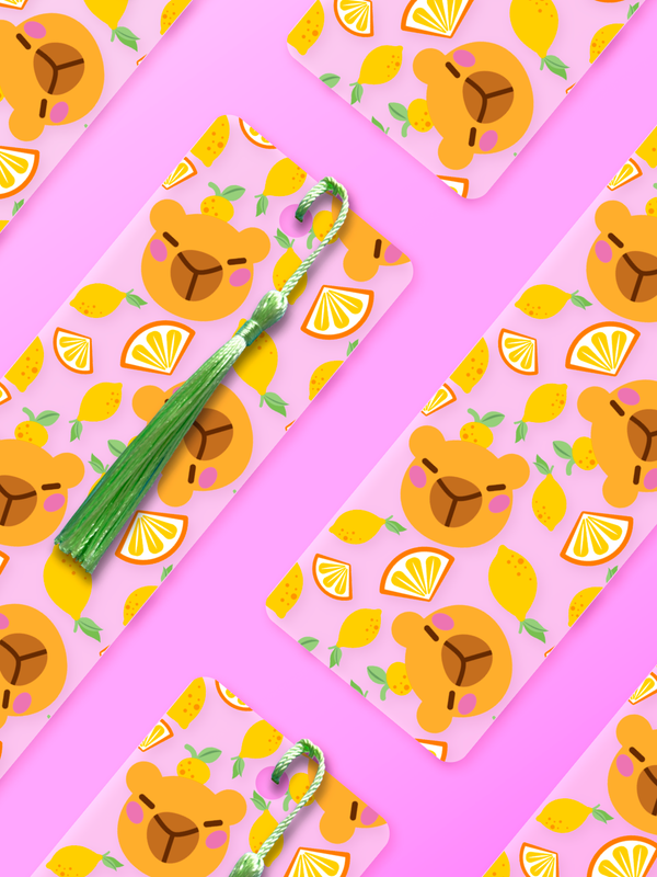 Tête capybara yuzu | Marque-Page acrylique — vue 2