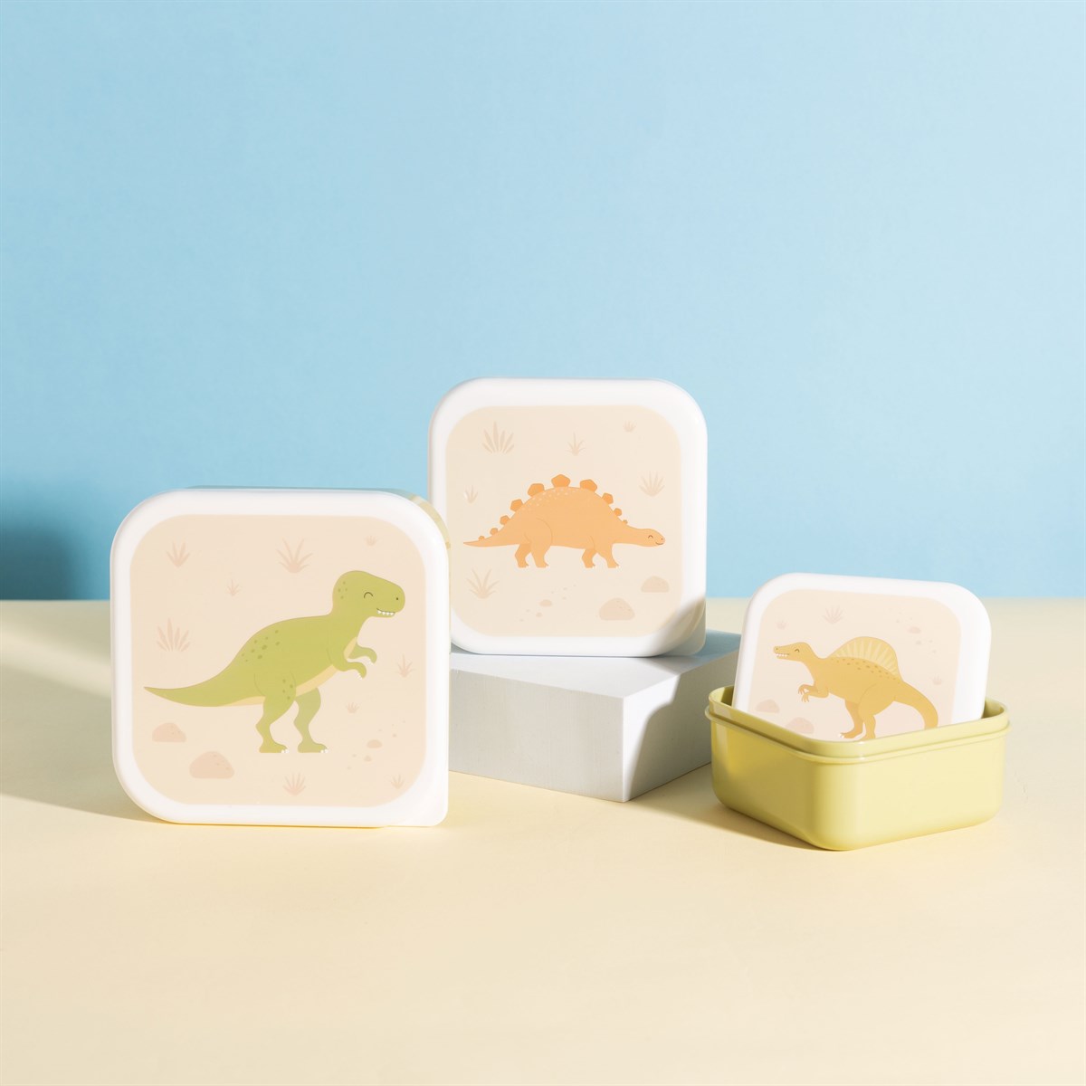 Dinosaur Desert Lunch Boxes - Set of 3