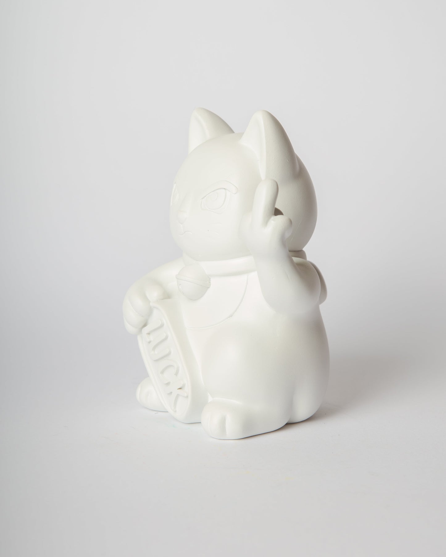 Chat Chanceux « Fuck » Blanc