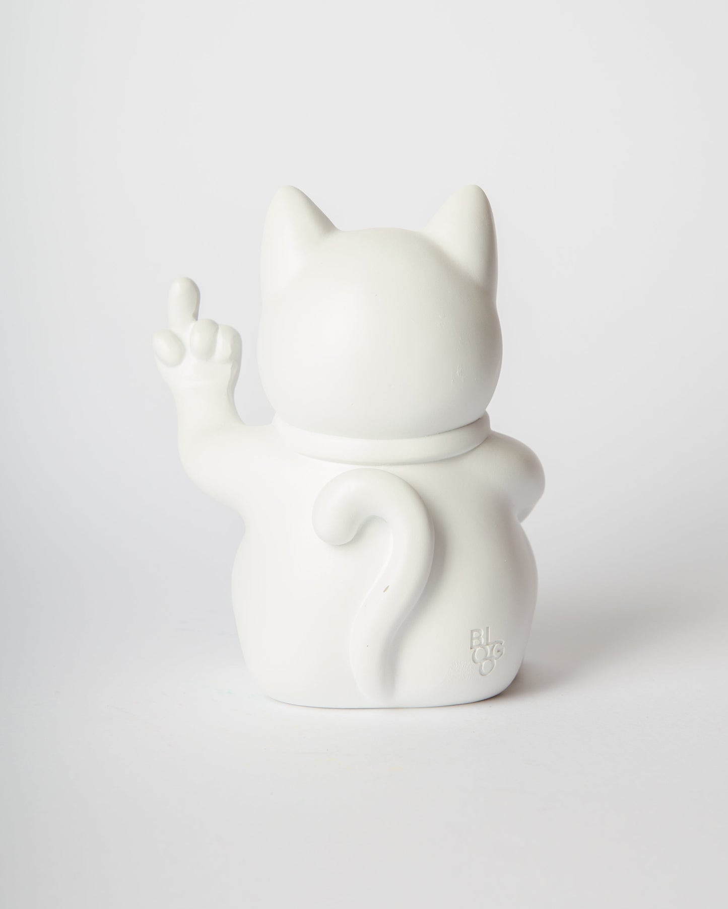 Chat Chanceux « Fuck » Blanc