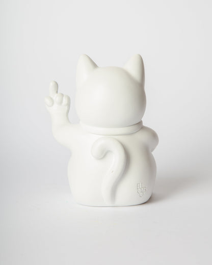 Chat Chanceux « Fuck » Blanc