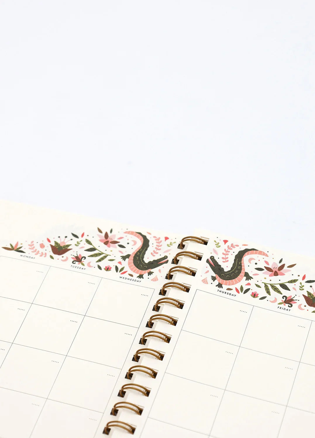 Pink Croco - Monthly Planner Spiral Bound