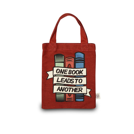 Small recycled cotton tote bag One Book Leads To Another