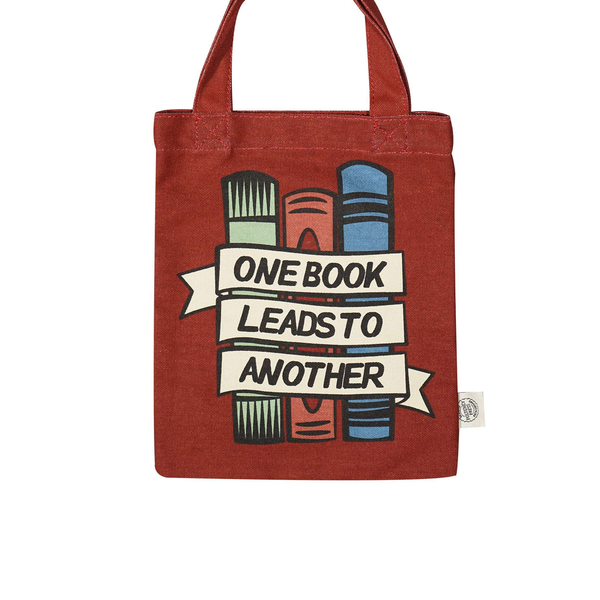 Small recycled cotton tote bag One Book Leads To Another