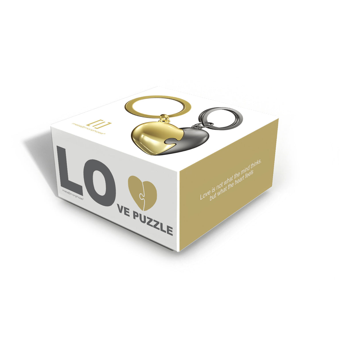 Gold and Black Heart Duo Keyring