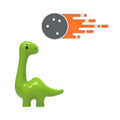 Pin Dinosaurier und Asteroid