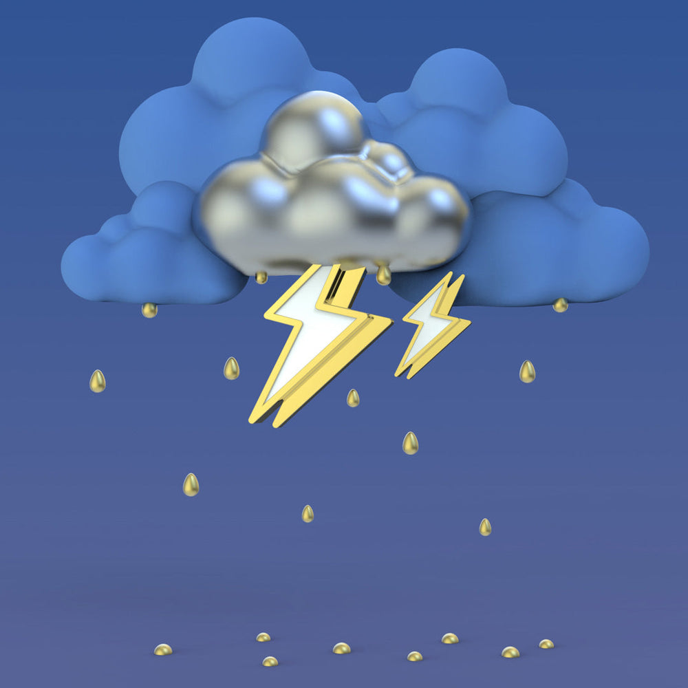Cloud and Lightning Pin
