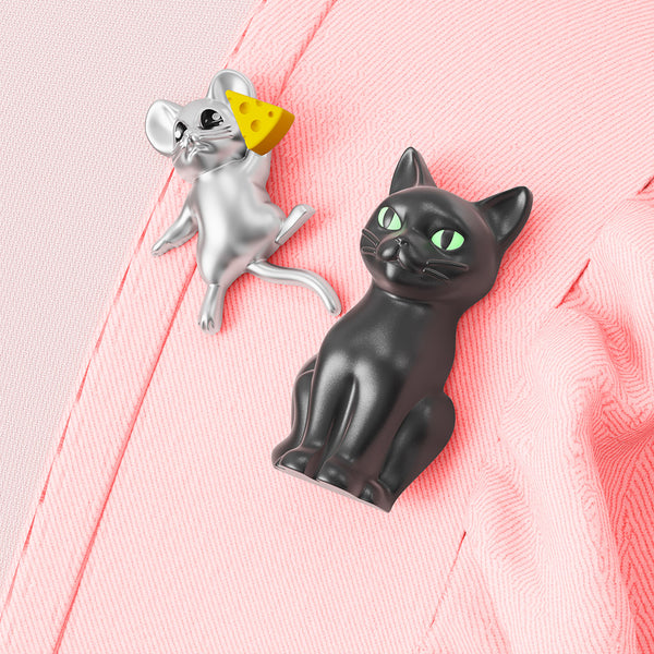 Pin's Chat et Souris Meta[l]morphose – vue principale