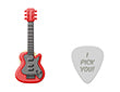 Rockgitarre-und-Plektrum-Pins
