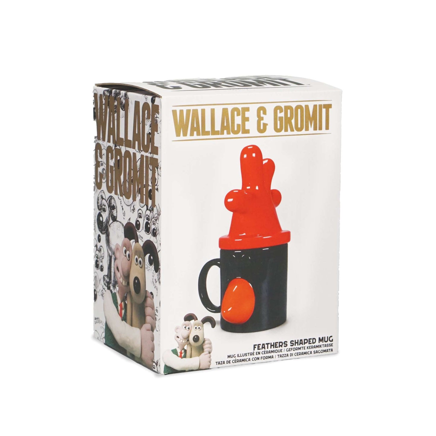 Wallace & Gromit Feathers Sculpted Mug - 340ml