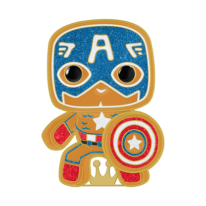 Pop! Pin Gingerbread Captain America – visuel officiel Funko avec support