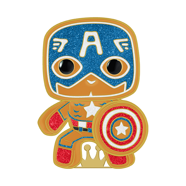 Pop! Pin Gingerbread Captain America – visuel officiel Funko avec support