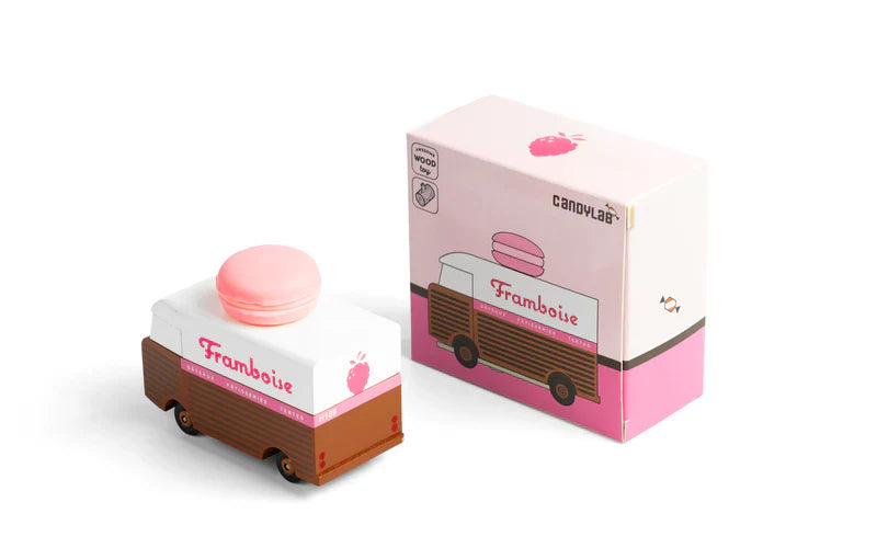 Candycar World Houten Bestelwagen - Frambozen Macaron Van
