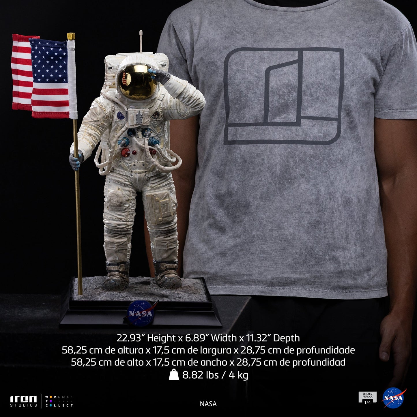 Apollo 11 Astronaut Statue - NASA - Legacy Replica 1/4 - Iron Studios